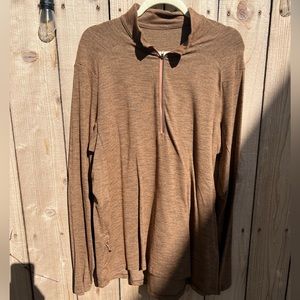 Lululemon Surge Warm Half Zip XL Brown